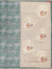 Dark Sage Green Silk Cotton Saree