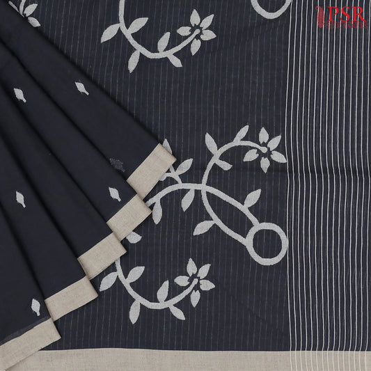 Black Byloom Cotton Saree