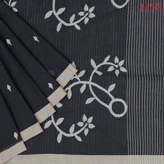 Black Byloom Cotton Saree