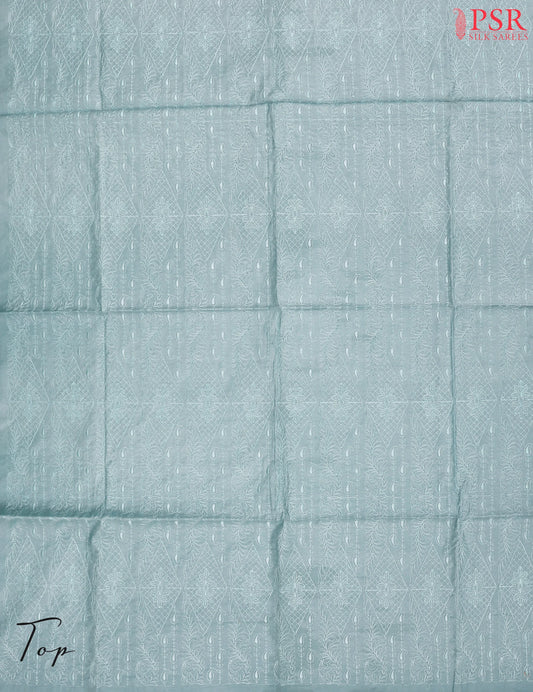 Tiffany Blue Kosa Embroidery Dress Material