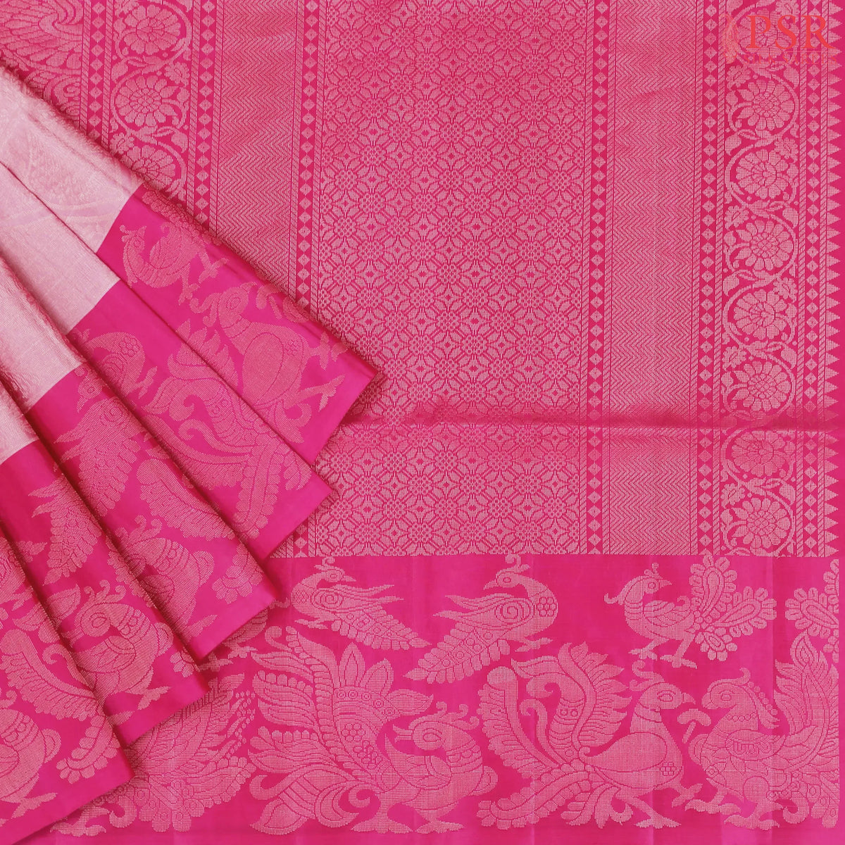 Orchid Pink Soft Silk Saree