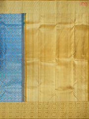 Cerulean Blue Kanchipuram Silk Saree