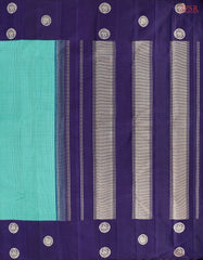 Caribbean Turquoise Kanchipuram Silk Saree