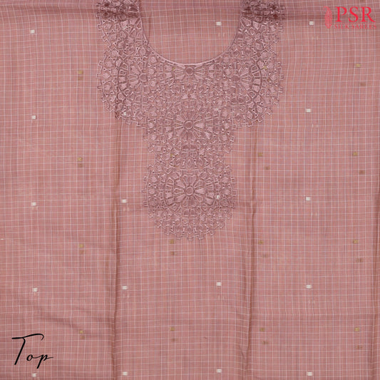 Onion Pink Silk Cotton Dress Material