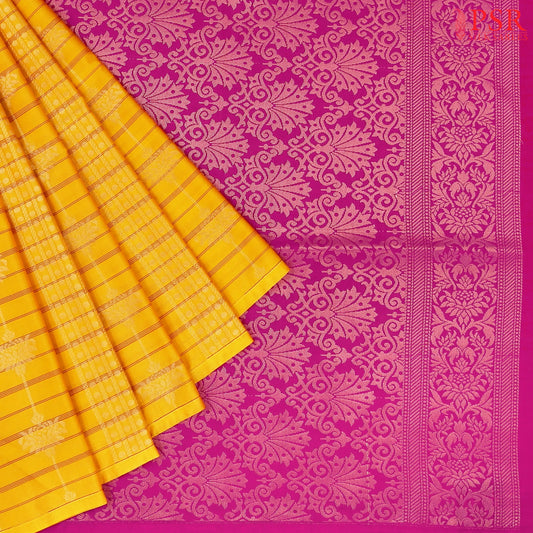 Yellow Soft Art Silk Saree