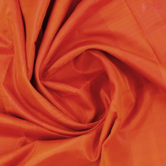 Dark Orange Soft Silk Saree