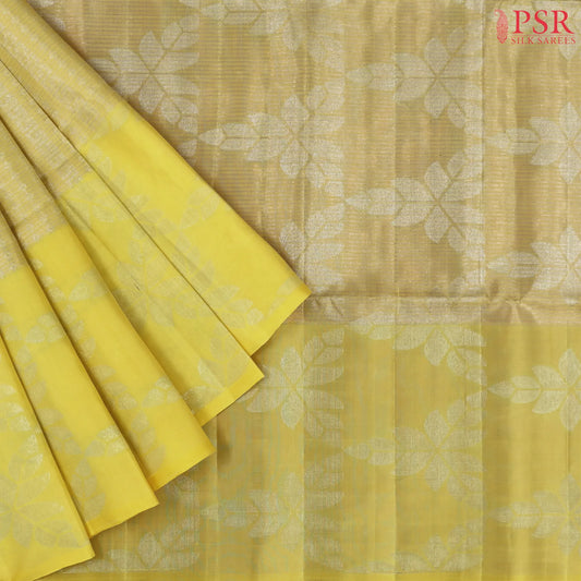 Daffodil Yellow Soft Silk Saree