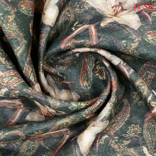 Dark Green Tissue Saree