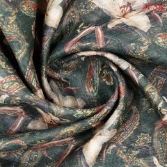 Dark Green Tissue Saree