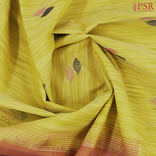 Corn Yellow Kanchi Cotton Saree