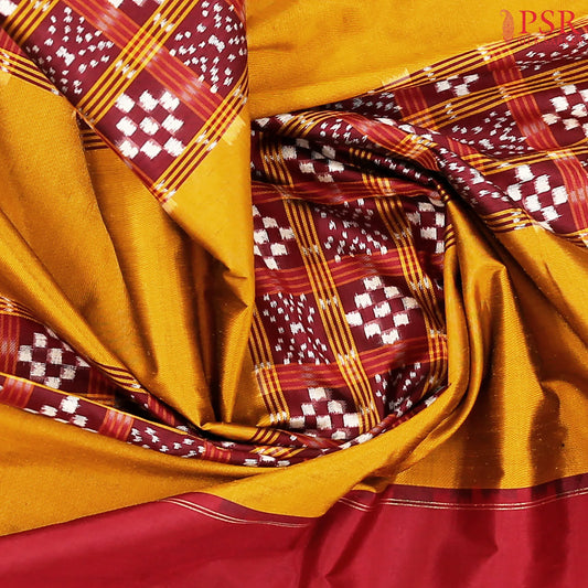Golden Mustard Pochampally Silk Saree