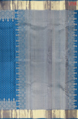 Peacock Blue Kanchipuram Silk Saree