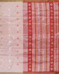 Cream Beige Ghicha Cotton Saree