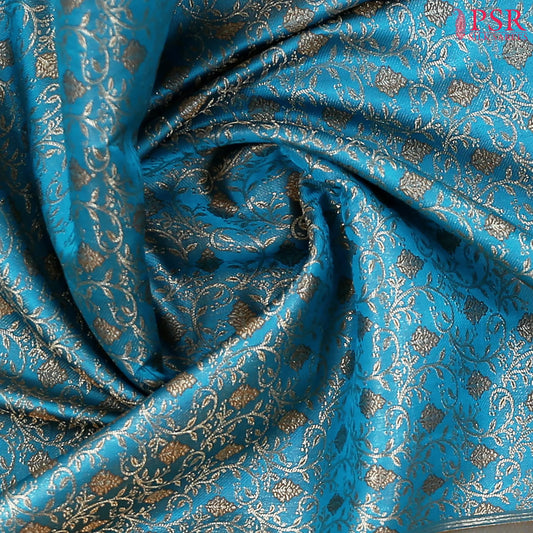 Cerulean Blue Kanchipuram Silk Saree