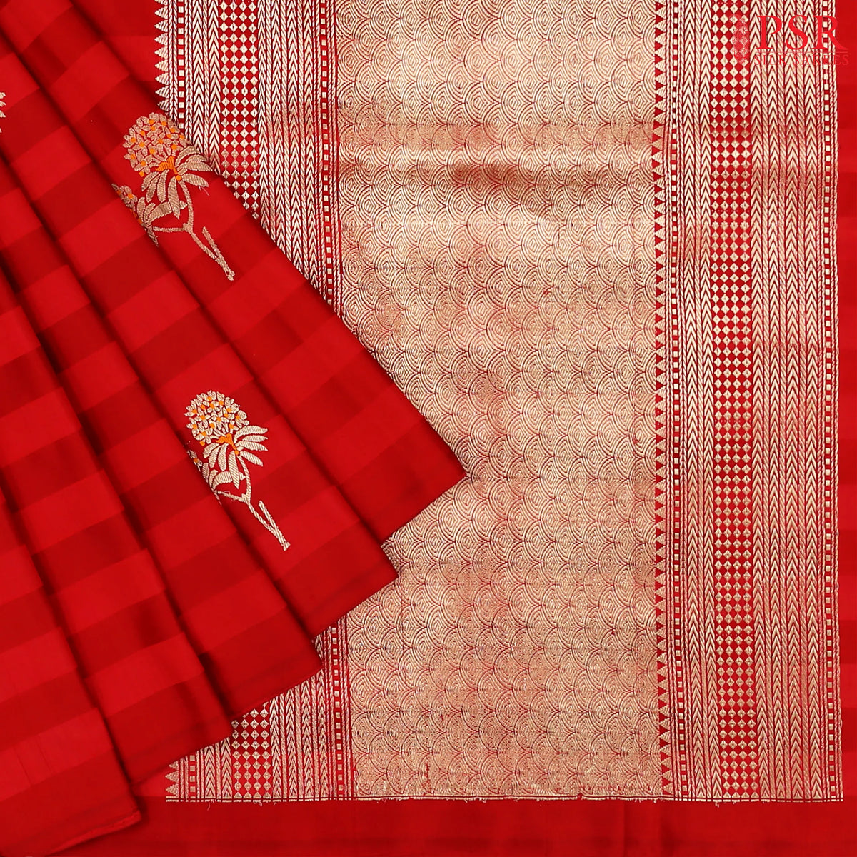 Red Banaras Katan Silk Saree