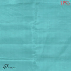 Grey Turquoise Blue Soft Silk Saree