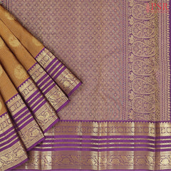 Copper Brown Kanchipuram Silk Saree