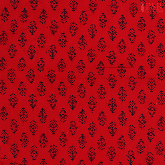Fuchsia pink Cotton Print Running Material