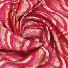 Red & Pink Art Silk Tissue Saree