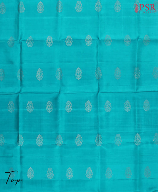 Peacock Turquoise Silk Dress Material