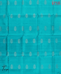 Peacock Turquoise Silk Dress Material