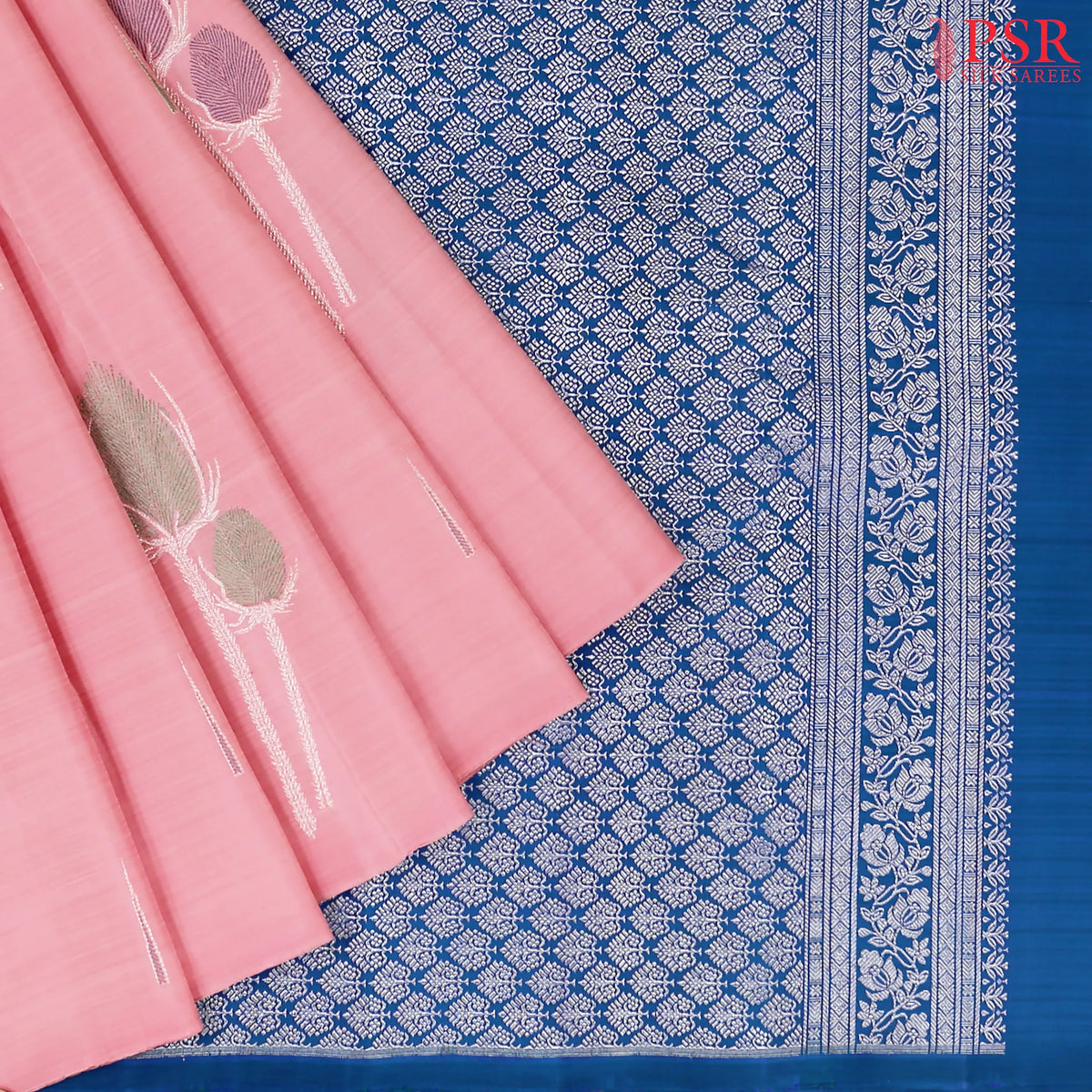 Flamingo Pink Kanchipuram Silk Saree