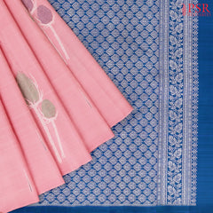 Flamingo Pink Kanchipuram Silk Saree