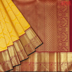 Yellow Kanchipuram Silk Saree