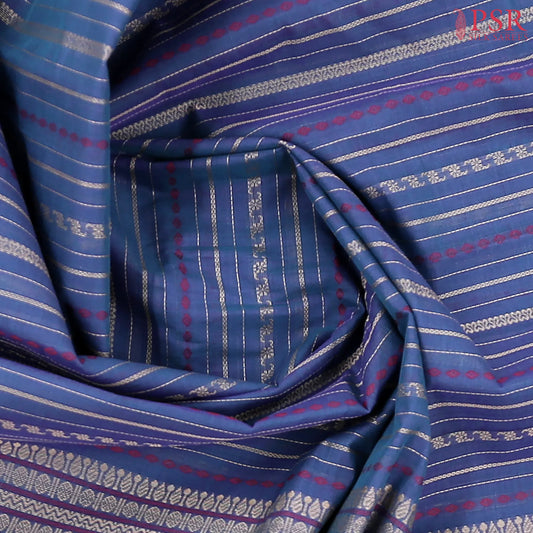 Cobalt Blue Kalakshetra Kovai Cotton Saree