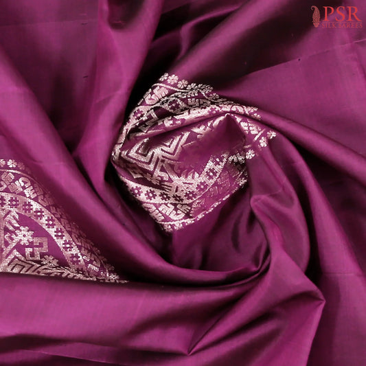 Sangria Purple Soft Silk Saree