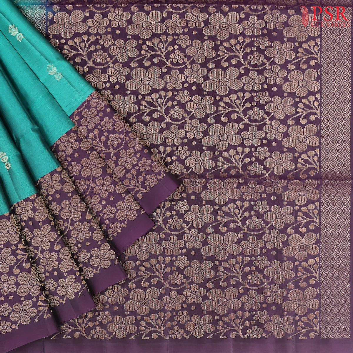 Pine Green Soft Silk Mix Saree