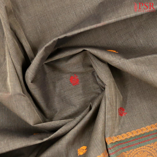 Chelsea Grey Kalakshetra Kovai Cotton Saree