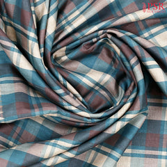 Grey & Teal Semi Tussar Saree