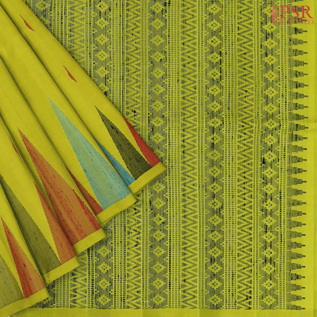 Pear Green Soft Silk Saree