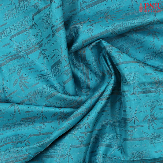Cerulean Blue Fancy Kanchipuram Silk Saree