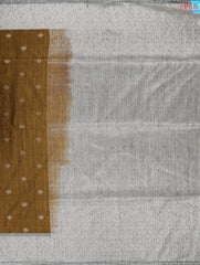 Dark Mustard Jute Art Silk Saree