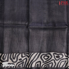 Dark & Light Grey Kadhi Tussar Silk Saree