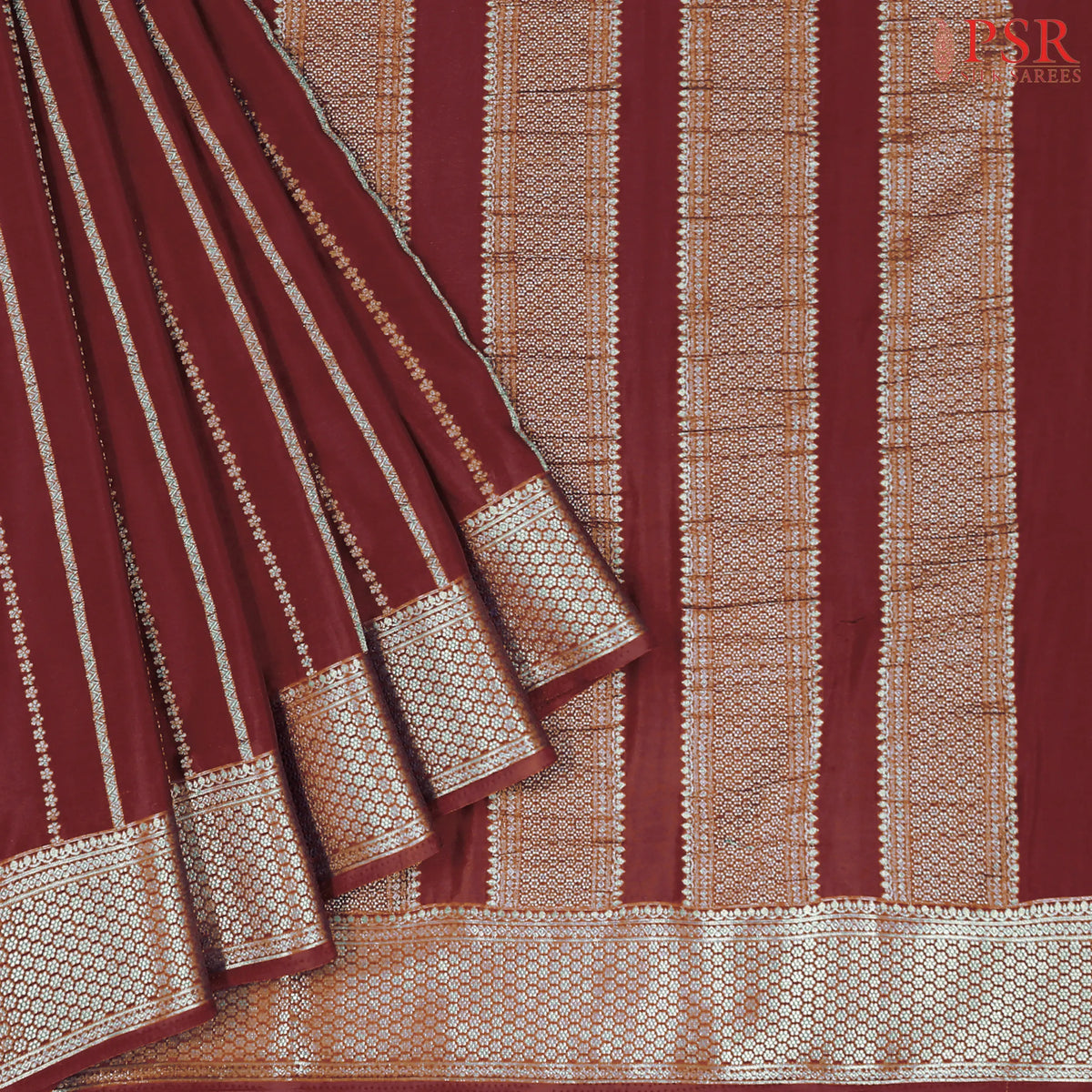 Maroon Semi Binny Silk Saree