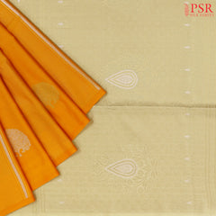 Marigold Yellow Soft Art Silk Saree