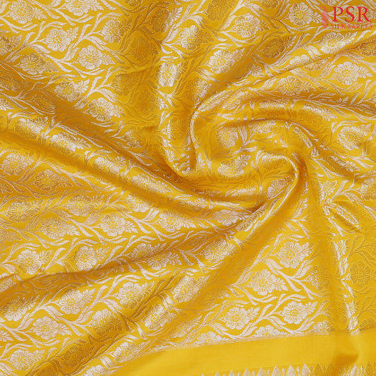 Yellow Kanchipuram Silk Saree