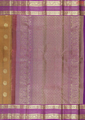 Copper Brown Kanchipuram Silk Saree