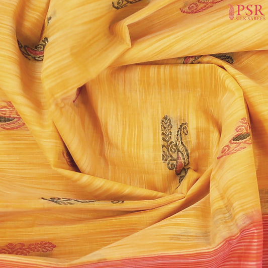 Yellow Kanchi Cotton Saree