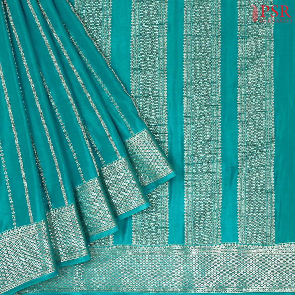 Chintamani Blue Semi Binny Silk Saree