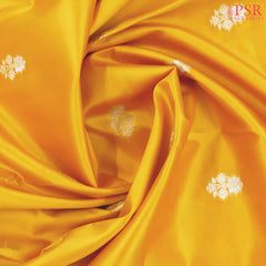 Golden Yellow Chiniya Silk Saree