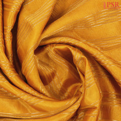 Fiery Yellow Semi Tussar Saree