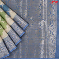 Beige & Multicolor Silk Cotton Saree