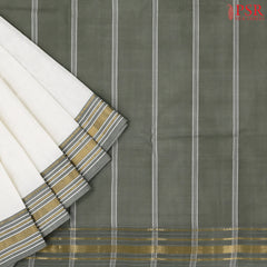 Pearl White Kanchi Cotton Saree