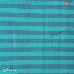 Turquoise Blue & Violet Mangalagiri Cotton Saree