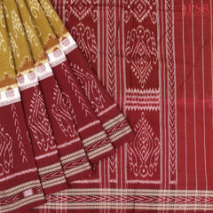 Olive Mustard Ikkat Cotton Saree