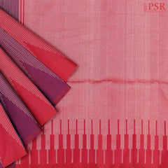 Crimson & Dark Purple Soft Silk Saree